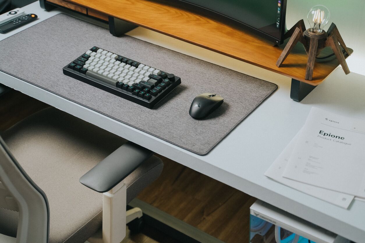 Modern illuminated workspace