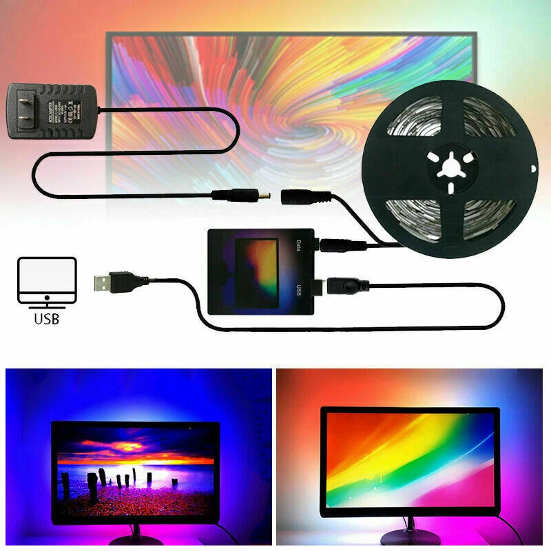 5V TV PC Backlight Dream Screen HDTV Computer Monitor USB LED Strip Addressable
