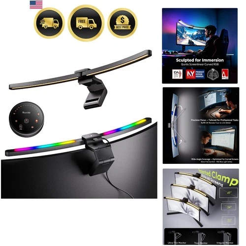 Curved Monitor Light Bar 15 RGB Backlight for 34